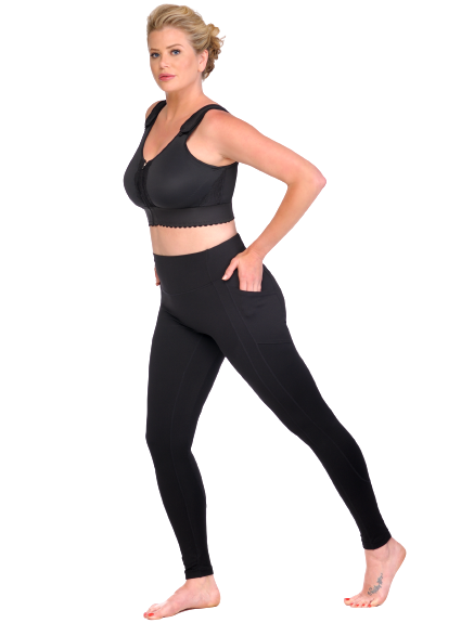 Ultimate Sports Compression Leggings, Firm High-Rise Panel with Pockets