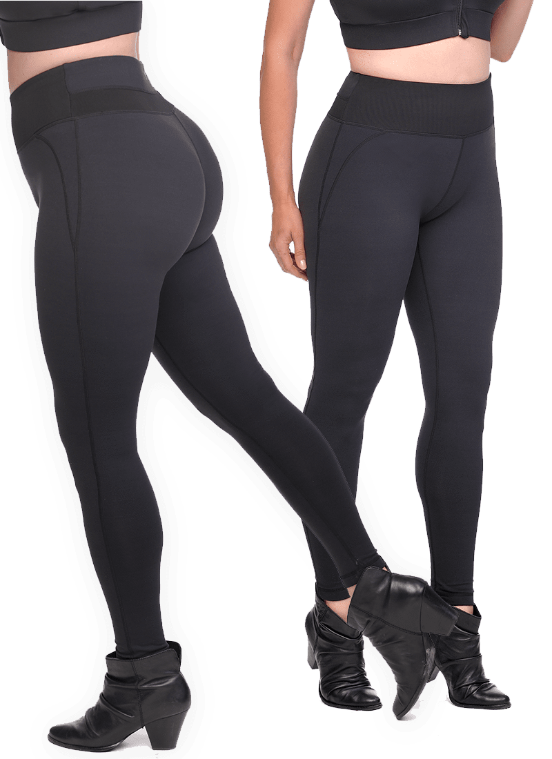 Leggings for Women with Curvy Hips and Small Waist. Diva's Curves New Compression Leggings with high- rise support panel to flatten the tummy. Up to 4XL.